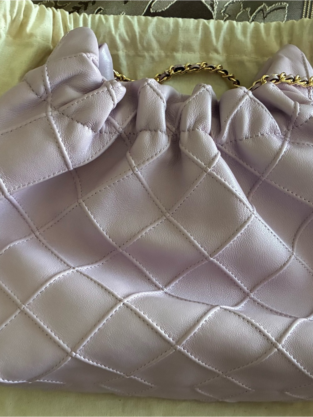 NEW TORY BURCH MINI FLEMING SOFT HOBO BAG ‘PALE PURPLE’ - Picture 5 of 6